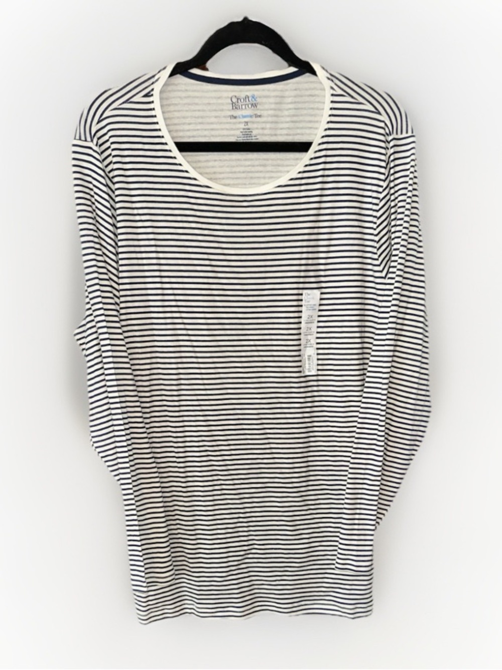 The Classic Black & White Striped Long Sleeve Shirt